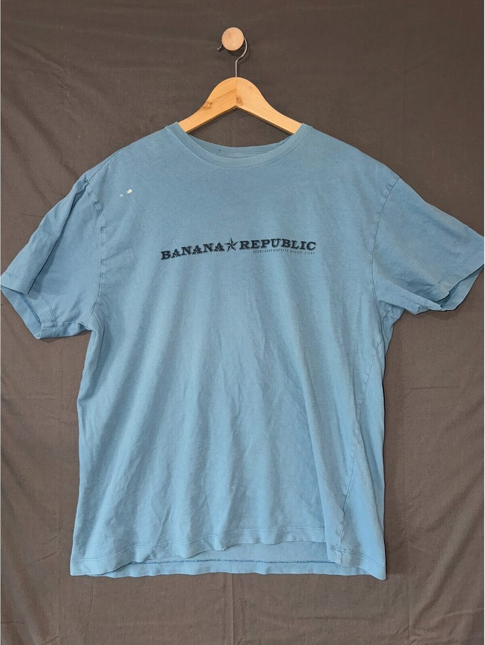 Banana Republic XL Blue Tee – Established 1978 Graphic – Casual Cotton Shirt